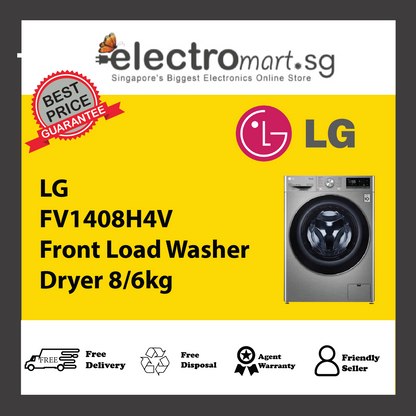 LG FV1408H4V Front Load Washer Dryer 8/6kg