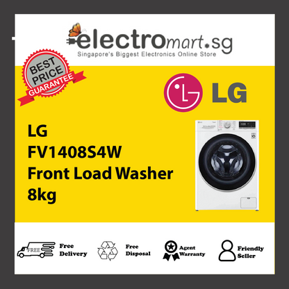 LG FV1408S4W Front Load Washer 8kg