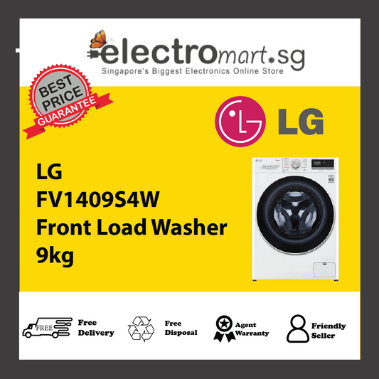 LG FV1409S4W Front Load Washer 9kg