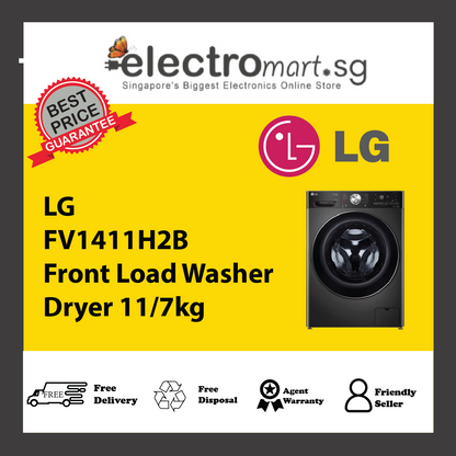 LG FV1411H2B Front Load Washer Dryer 11/7kg