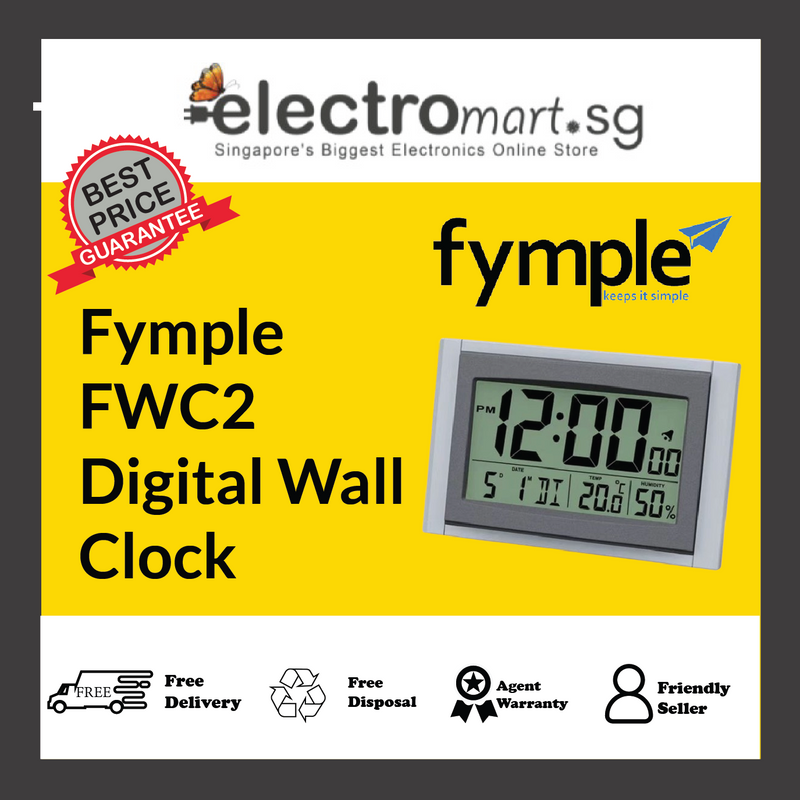 Fymple FWC2 Digital Wall Clock