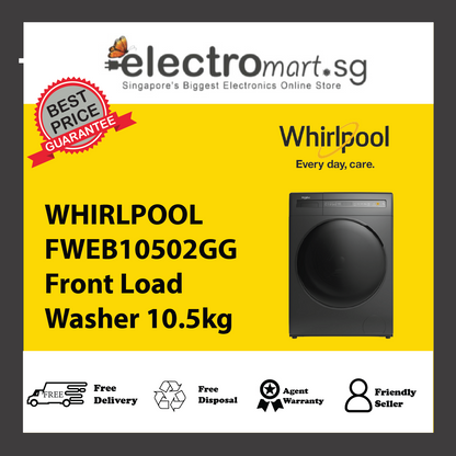 WHIRLPOOL FWEB10502GG Front Load Washer 10.5kg