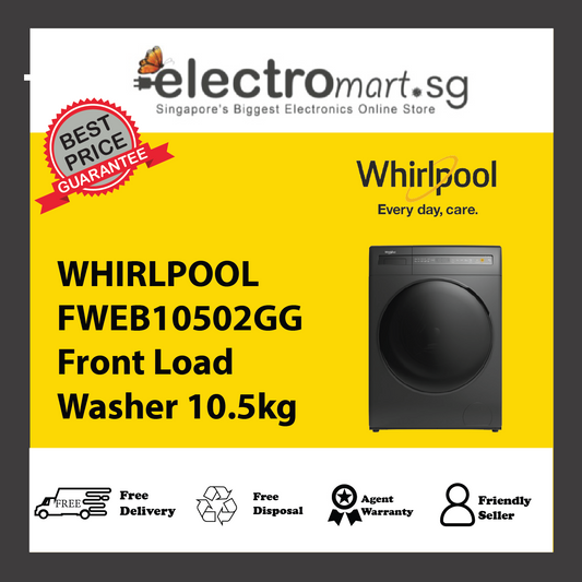 WHIRLPOOL FWEB10502GG Front Load Washer 10.5kg
