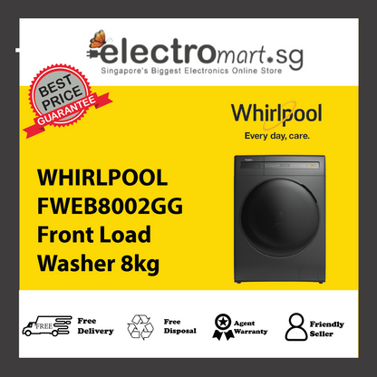 WHIRLPOOL FWEB8002GG Front Load Washer 8kg
