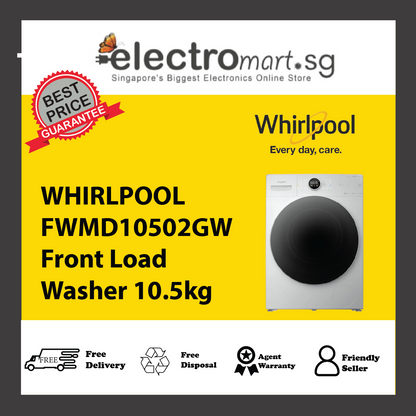 WHIRLPOOL FWMD10502GW Front Load Washer 10.5kg
