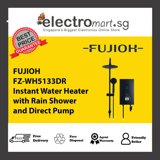 FUJIOH FZ-WH5133DR Instant Water Heater with Rain Shower and Direct Pump