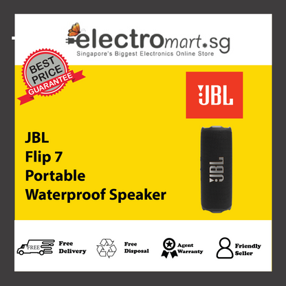 JBL Flip 7 Portable waterproof and drop-proof speaker with bold JBL Pro Sound