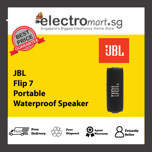 JBL Flip 7 Portable waterproof and drop-proof speaker with bold JBL Pro Sound