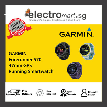 GARMIN Forerunner 570 47mm GPS  Running Smartwatch