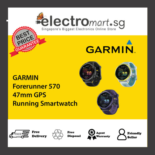 GARMIN Forerunner 570 47mm GPS  Running Smartwatch