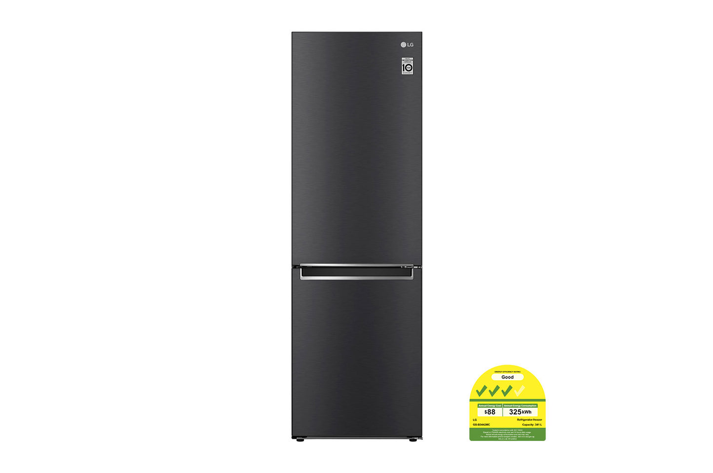 LG GB-B3442MC 2 Door Fridge 341L