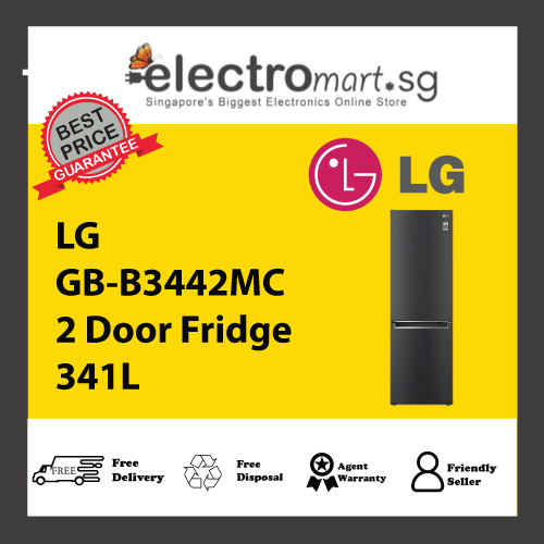 LG GB-B3442MC 2 Door Fridge 341L