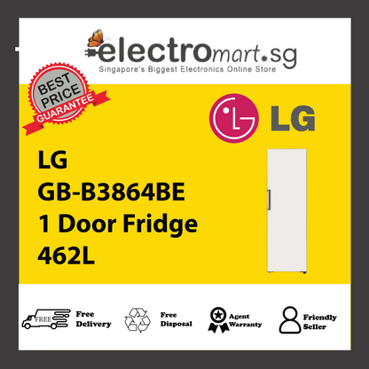 LG GB-B3864BE 1 Door Fridge 462L