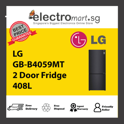 LG GB-B4059MT 2 Door Fridge 408L