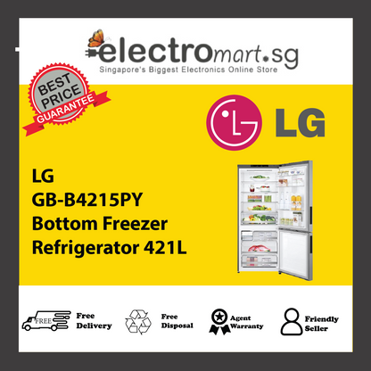 LG GB-B4215PY 2-Door Refrigerator 421L
