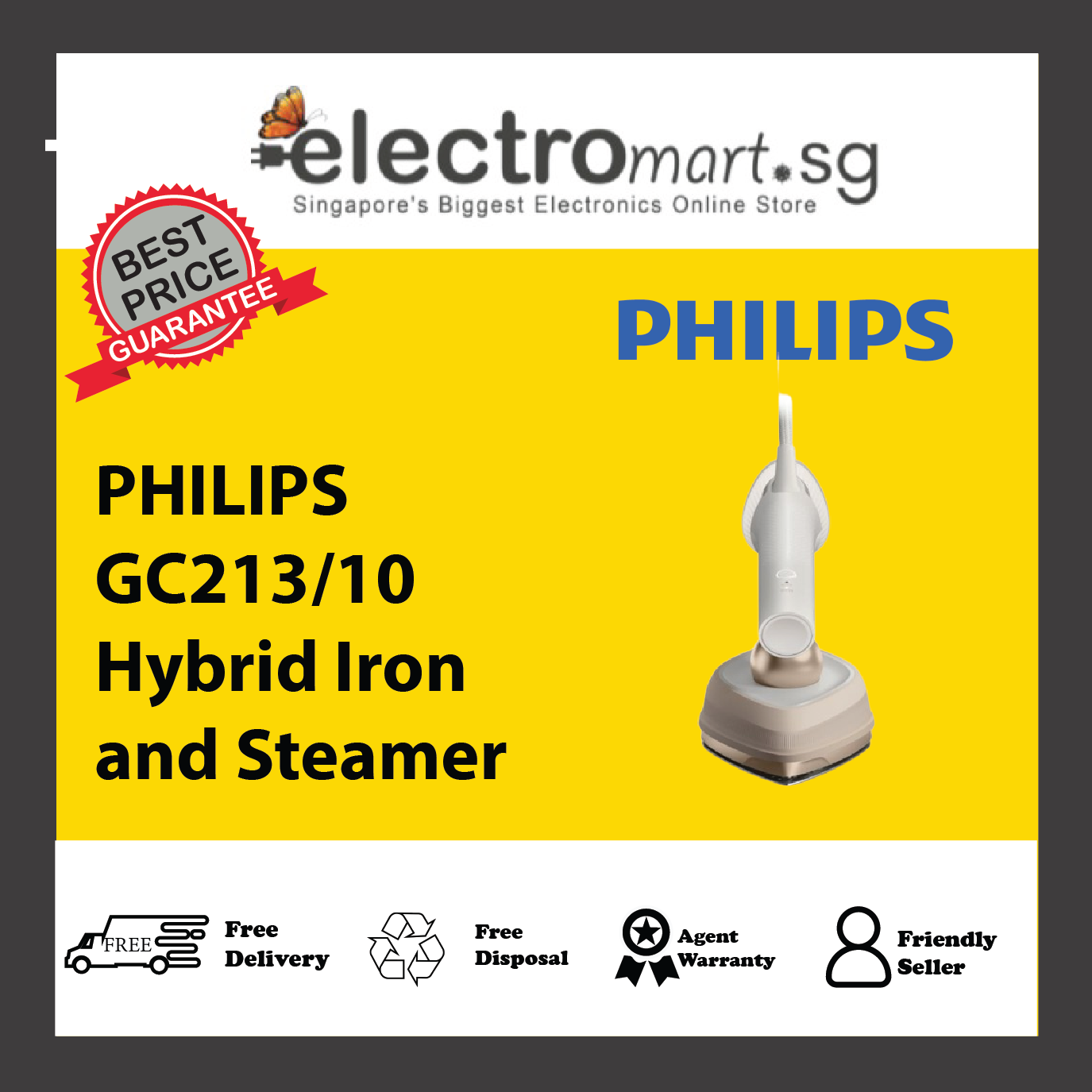 PHILIPS GC213/10 Hybrid Iron and Steamer