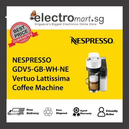 NESPRESSO GDV5-GB-WH-NE Vertuo Lattissima Coffee Machine