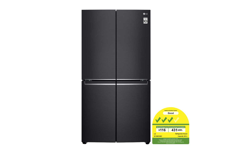 LG  GF-B6012MC Multi Door Refrigerator  with Inverter Linear  Compressor in  Matt Black 601L