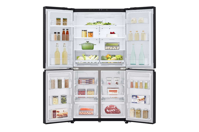 LG  GF-B6012MC Multi Door Refrigerator  with Inverter Linear  Compressor in  Matt Black 601L