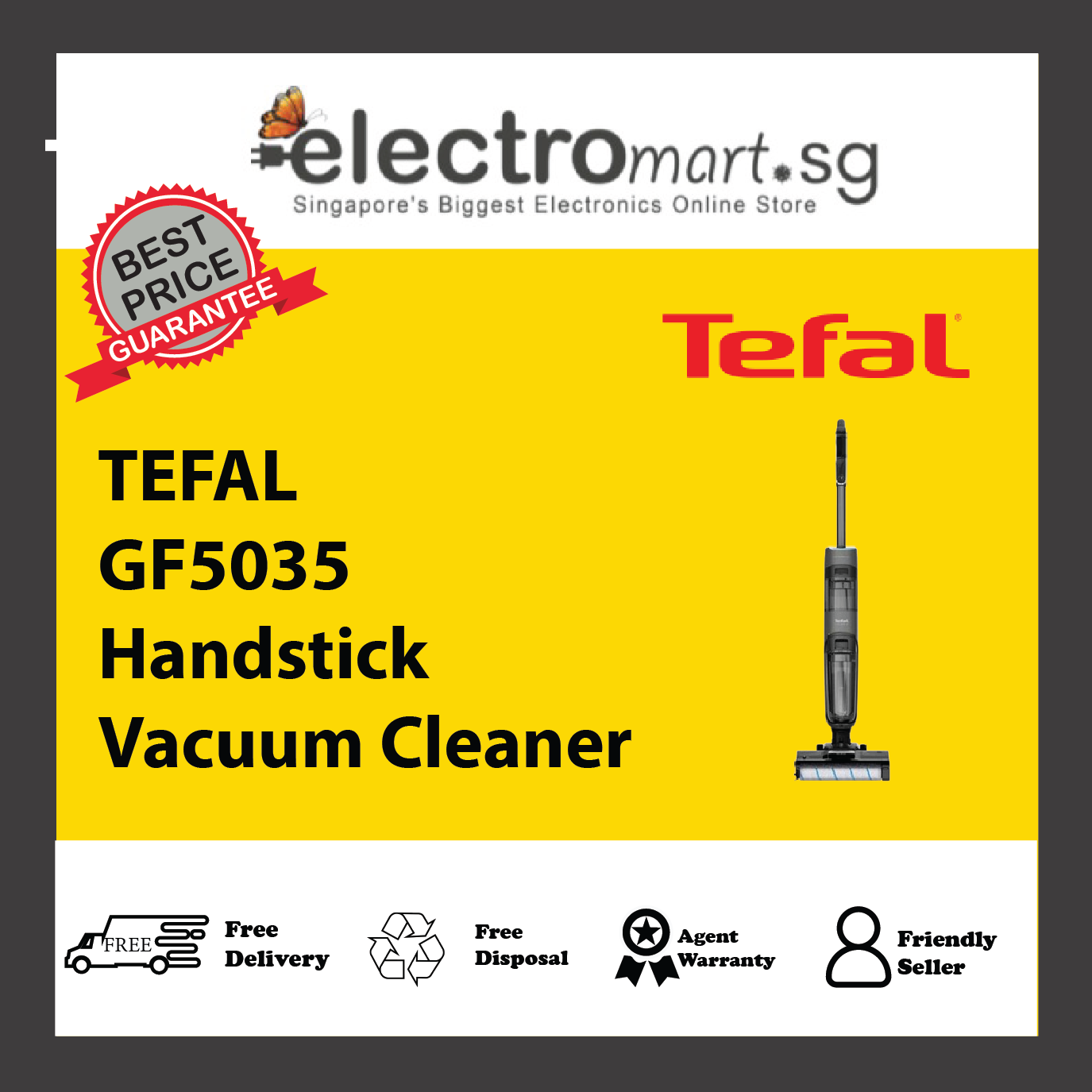 TEFAL GF5035 X-Clean Wet & Dry Handstick Vacuum Cleaner
