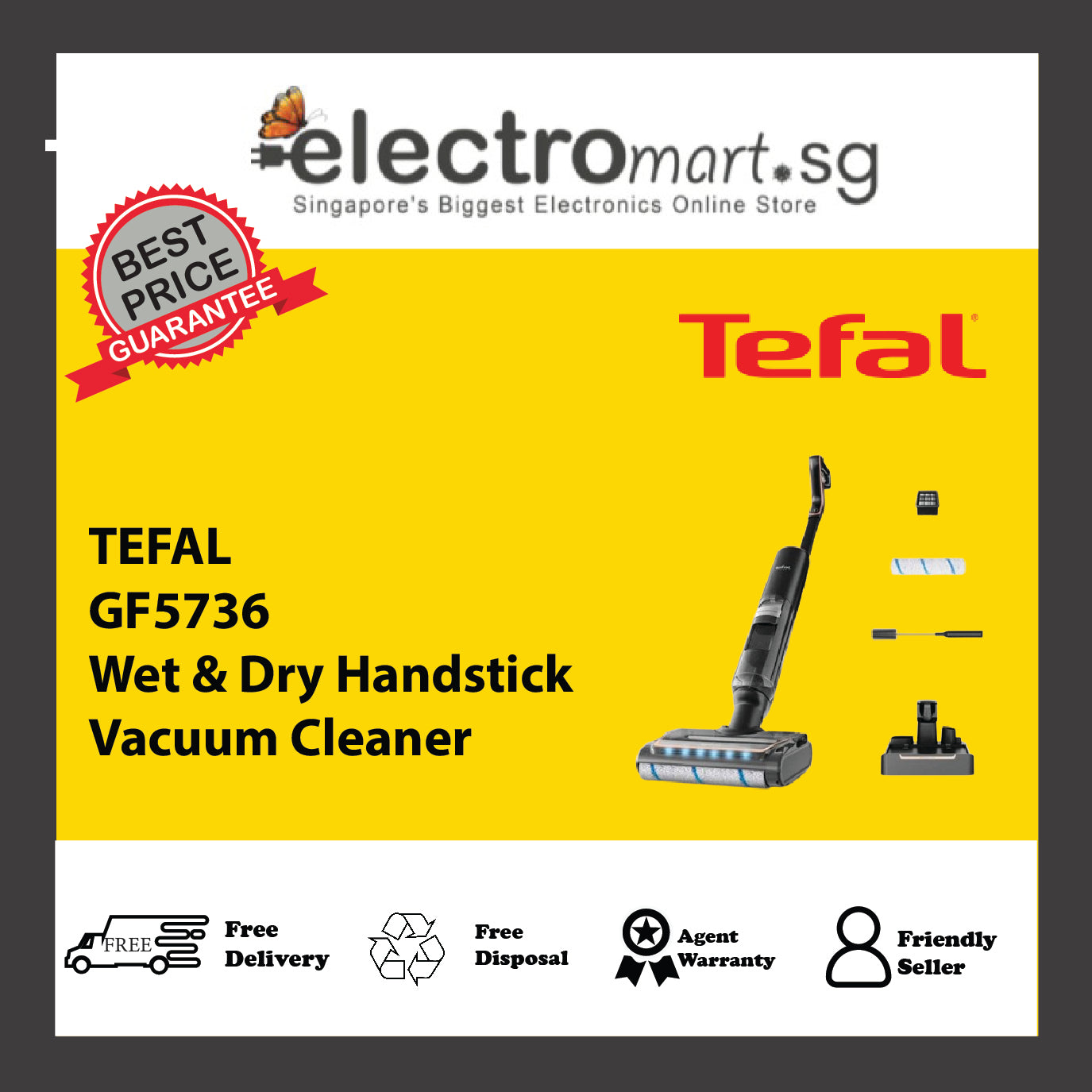 TEFAL GF5736 Wet & Dry Handstick Vacuum Cleaner
