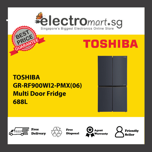 TOSHIBA GR-RF900WI2-PMX(06) Multi Door Fridge 688L