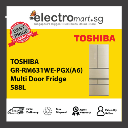 TOSHIBA GR-RM631WE-PGX(A6) Multi Door Fridge 588L