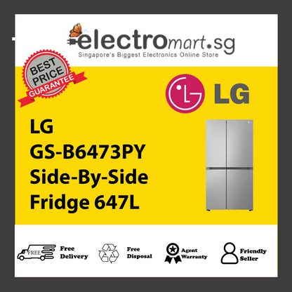 LG GS-B6473PY Side-By-Side Fridge 647L