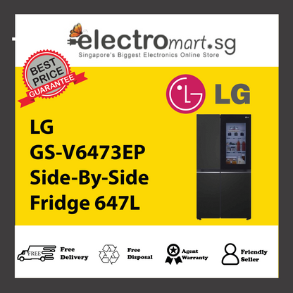 LG GS-V6473EP Side-by-Side Fridge 647L