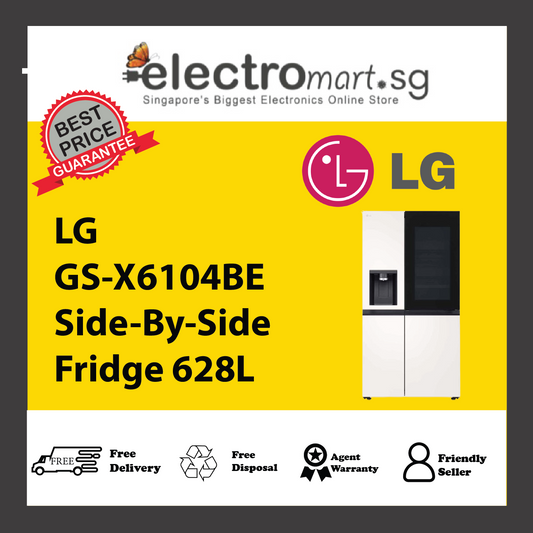 LG GS-X6104BE Side-By-Side Fridge 628L