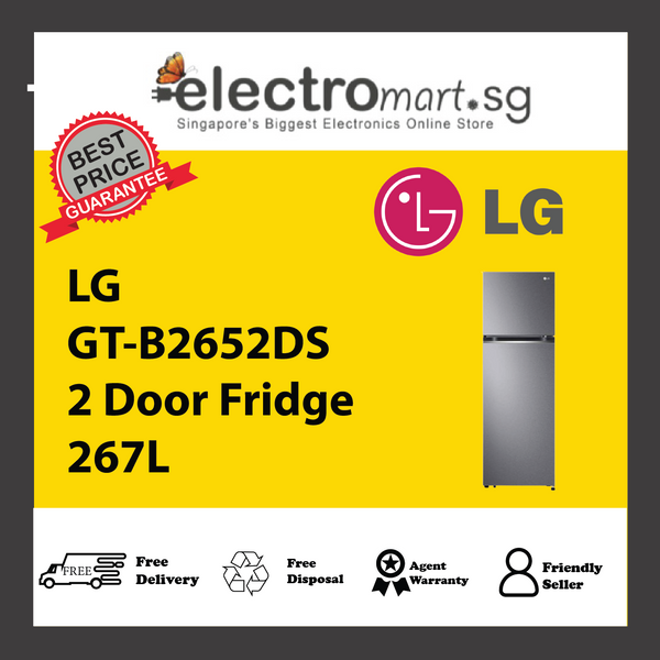 LG GT-B2652DS 2 Door Fridge 267L