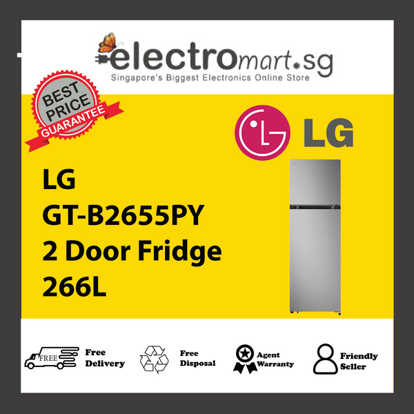 LG GT-B2655PY 2 Door Fridge 266L