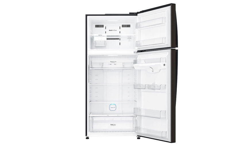 LG  GT-M5093BL  Top Freezer with Smart  Inverter Compressor in  Black Steel 506L