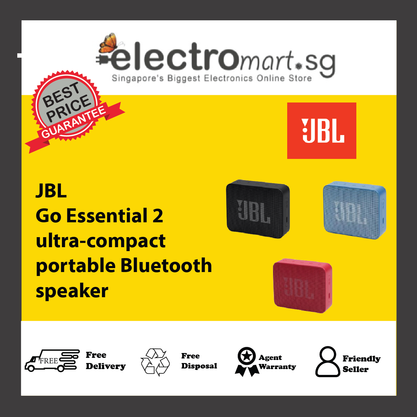 JBL Go Essential 2 ultra-compact portable Bluetooth speaker