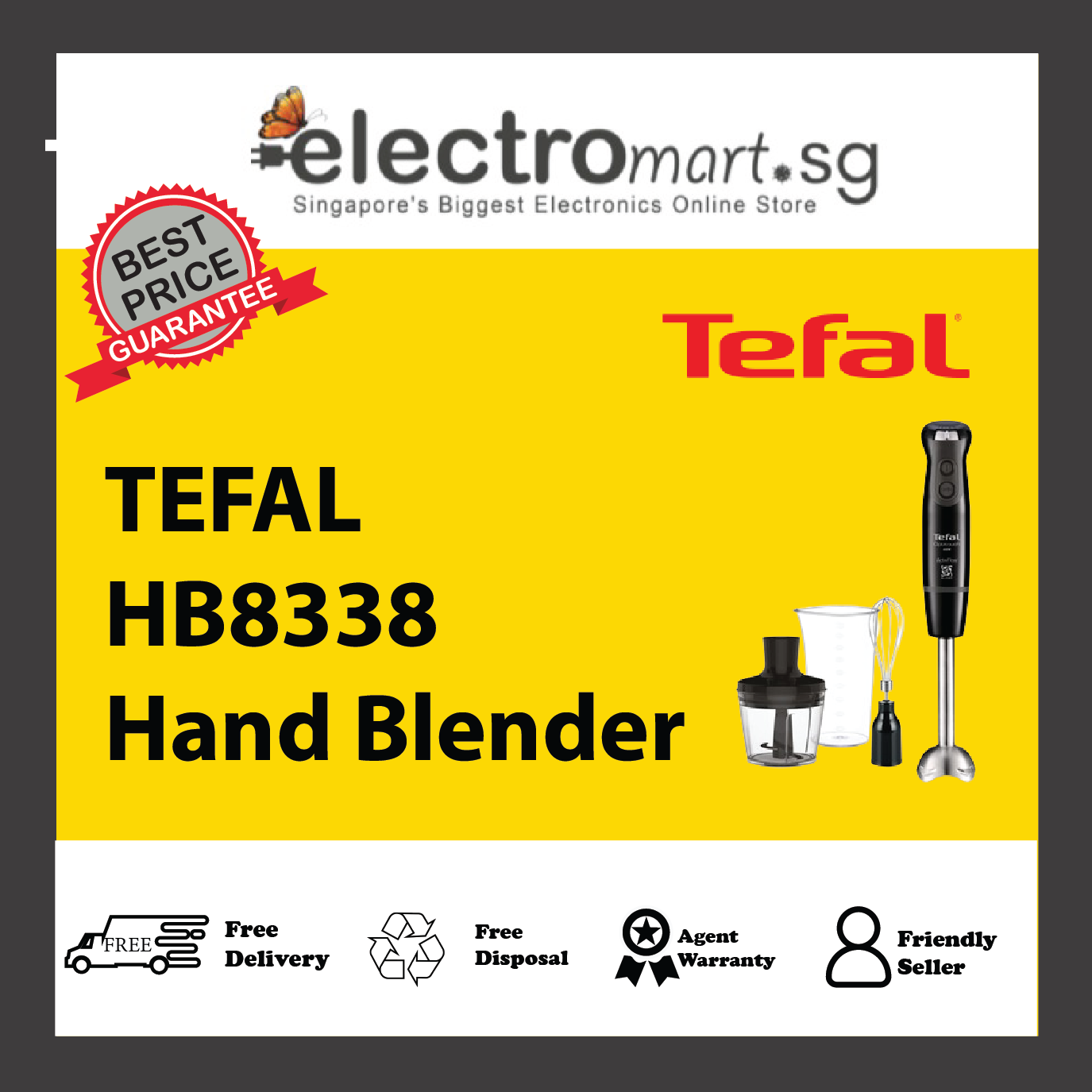 TEFAL HB8338 OptiTouch Hand Blender