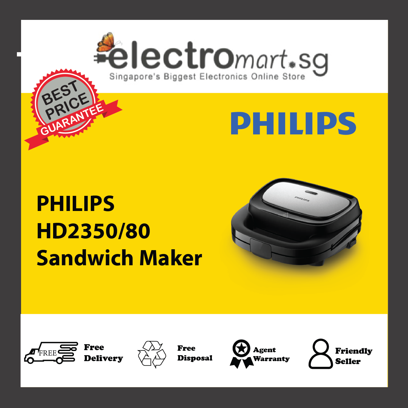 PHILIPS HD2350/80 Sandwich Maker