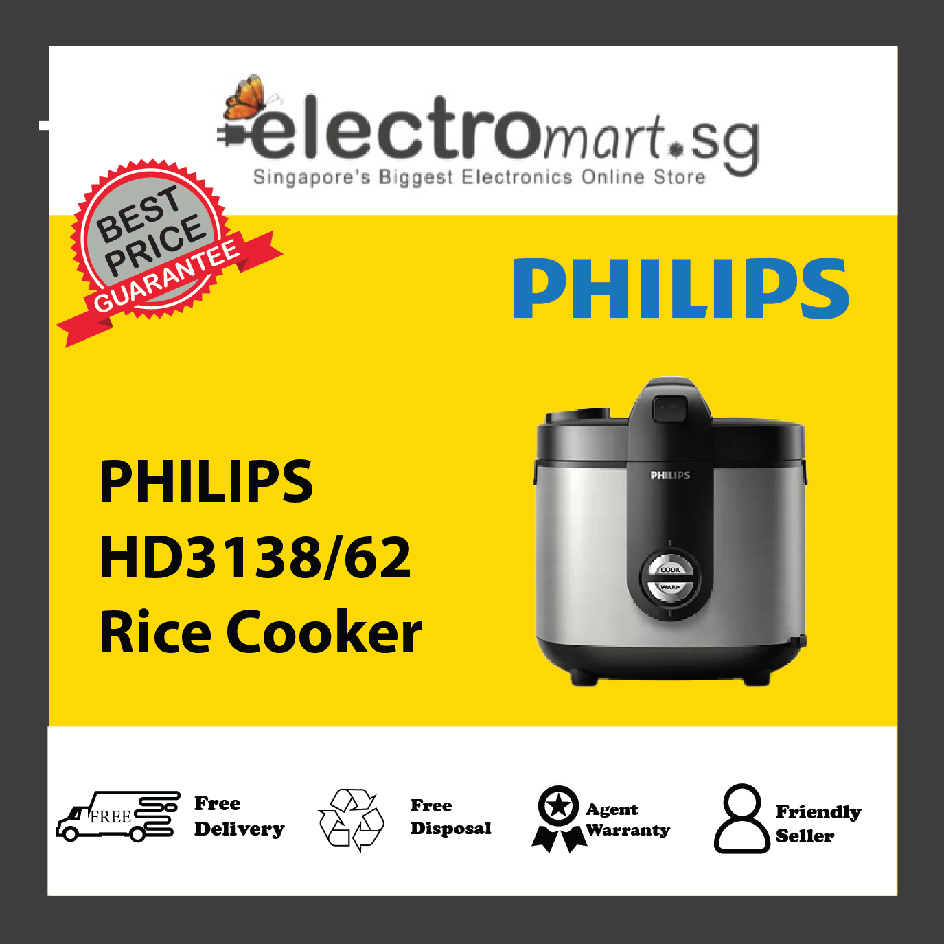 PHILIPS HD3138/62 Rice Cooker