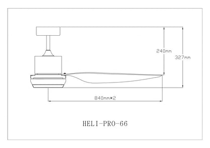 FANCO DC HELI 56”,66” DC CEILING FAN