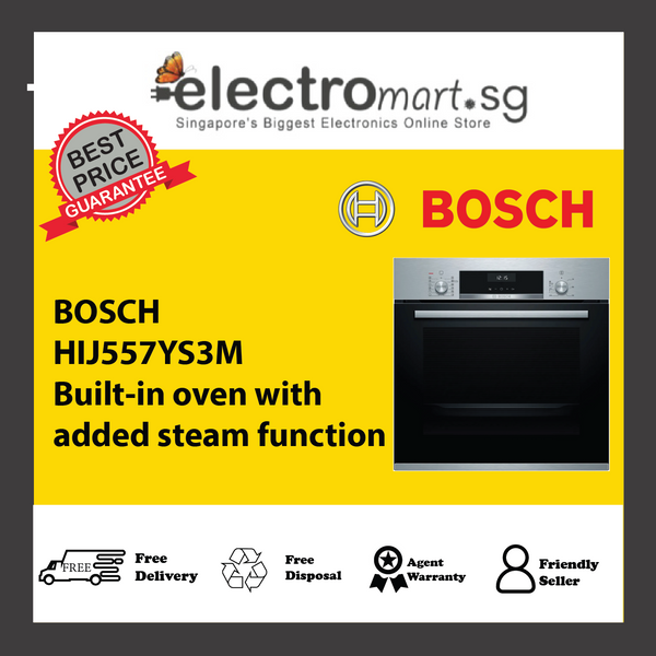 BOSCH HIJ557YS3M Built-in oven with added steam function 60 x 60 cm