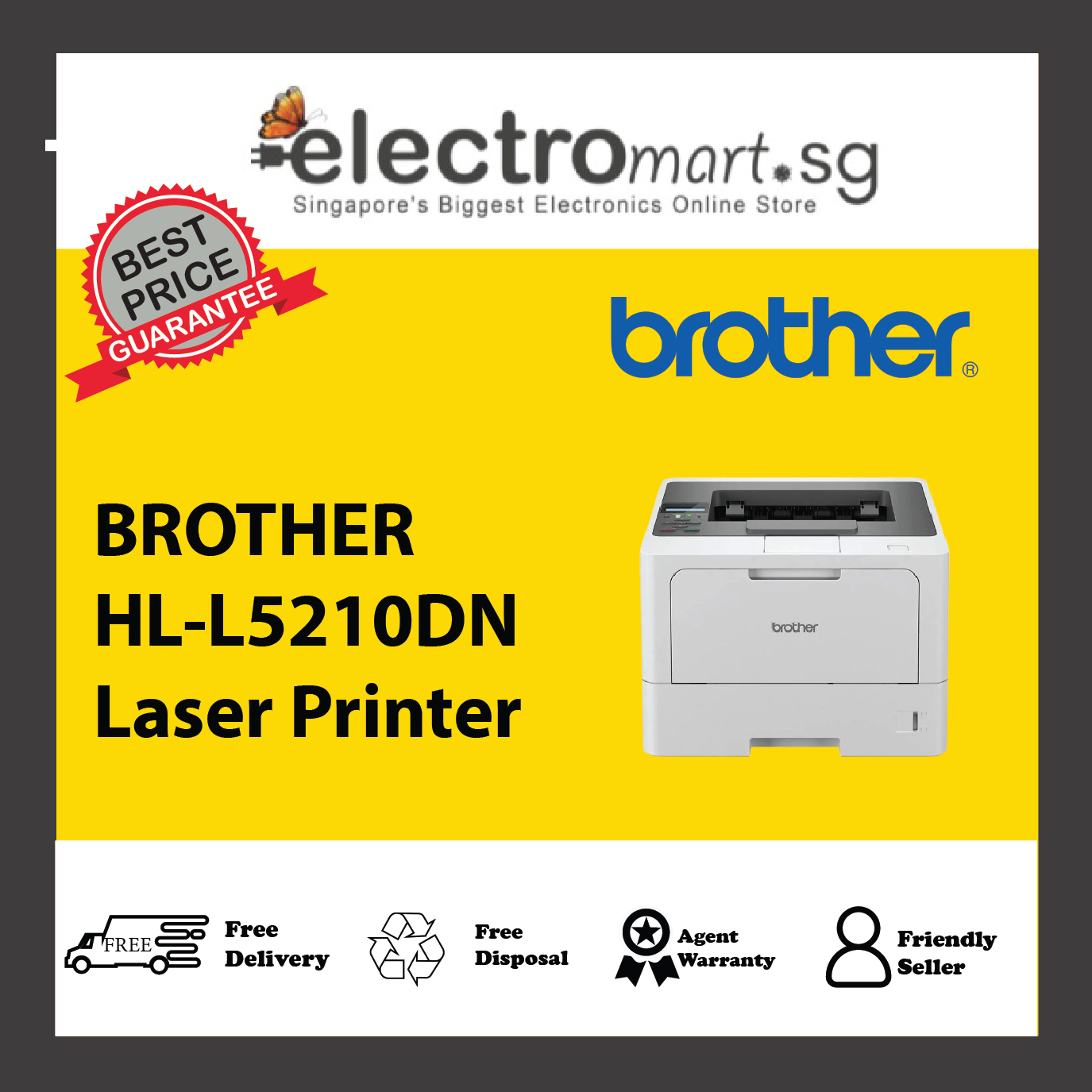 BROTHER  HL-L5210DN printing, and fast  speeds laser printers
