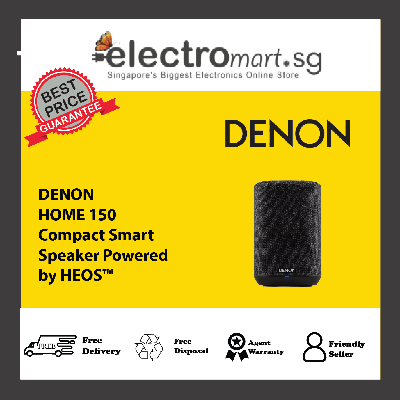 DENON HOME 150 Compact Smart Speaker Powered by HEOS™