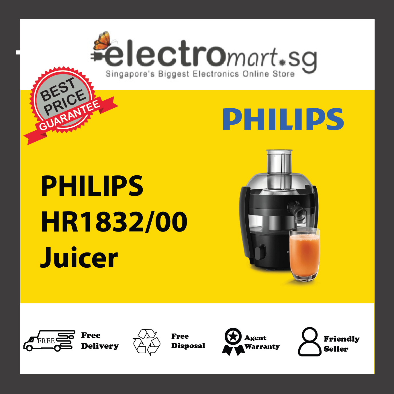 PHILIPS HR1832/00 Juicer