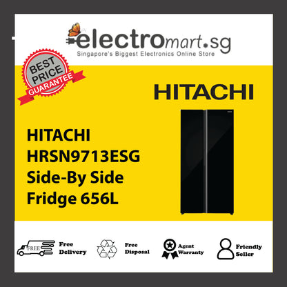 HITACHI HRSN9713ESG Side-By Side Fridge 656L