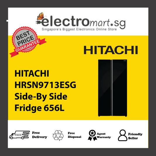 HITACHI HRSN9713ESG Side-By Side Fridge 656L