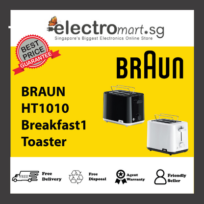 BRAUN HT1010BK / HT1010WH Breakfast1 Toaster