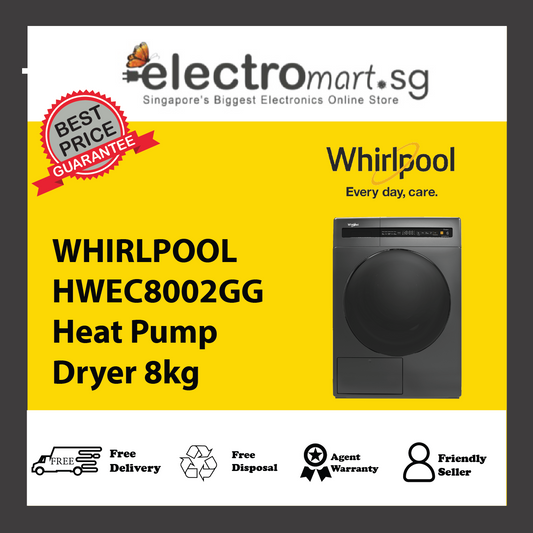 WHIRLPOOL HWEC8002GG Heat Pump Dryer 8kg