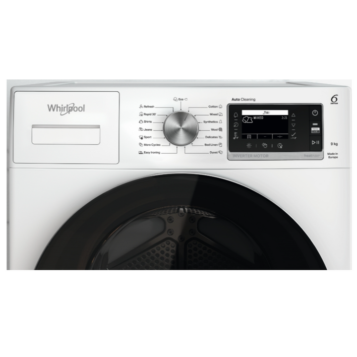 WHIRLPOOL HWMB9002GW Heat Pump Dryer 9kg