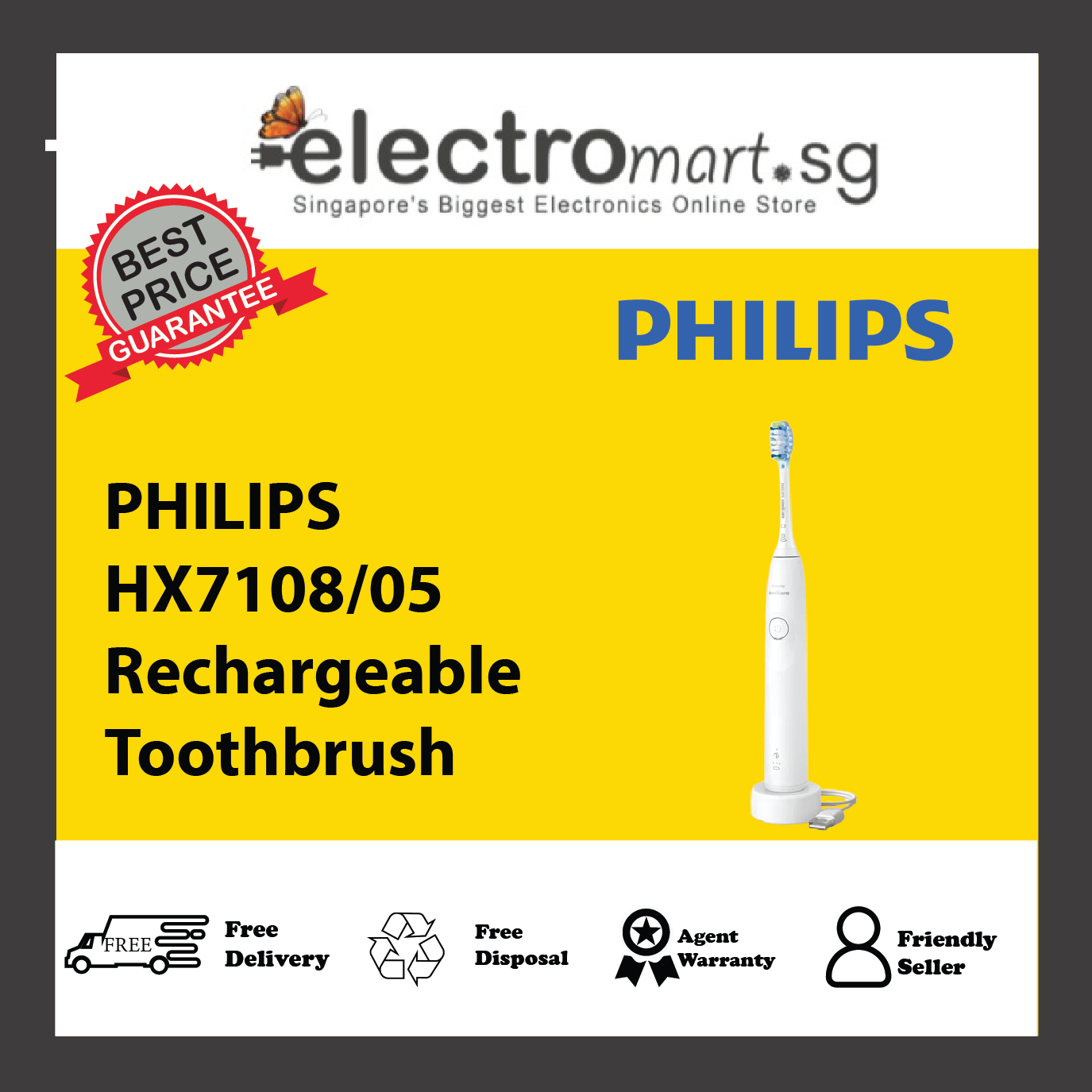 PHILIPS HX7108/05 Rechargeable Toothbrush
