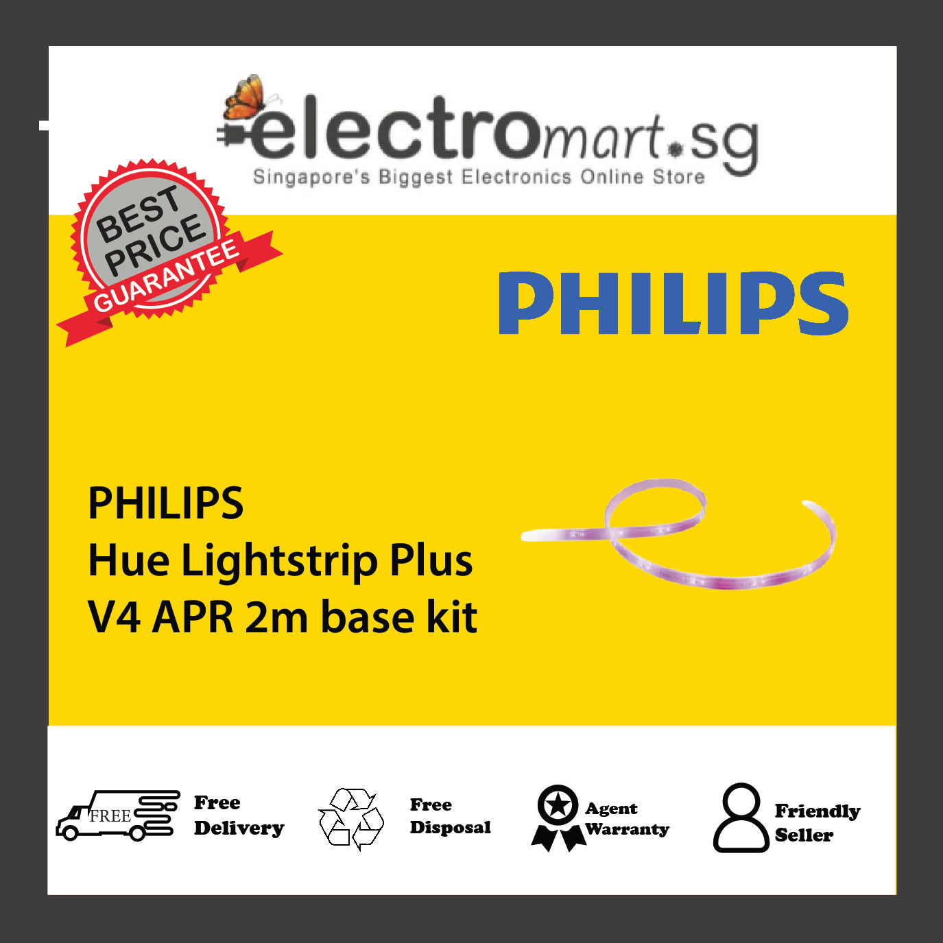 PHILIPS Hue Lightstrip Plus V4 APR 2m base kit