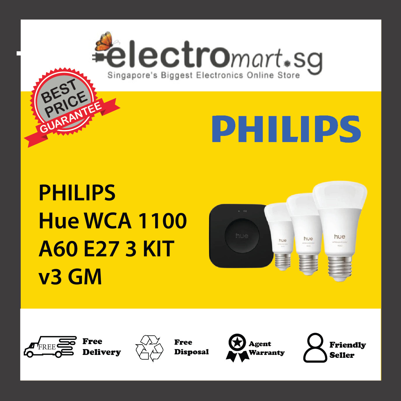 PHILIPS Hue WCA 1100 A60 E27 3 KIT v3 GM
